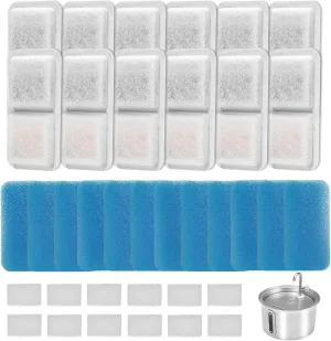 (12 Pack) Cat Water Fountain Filters Replacement Compatible With oneisall Cat Water Fountain, Cat Fountain Filters for 67oz/2L Stainless Steel Cat Fountain