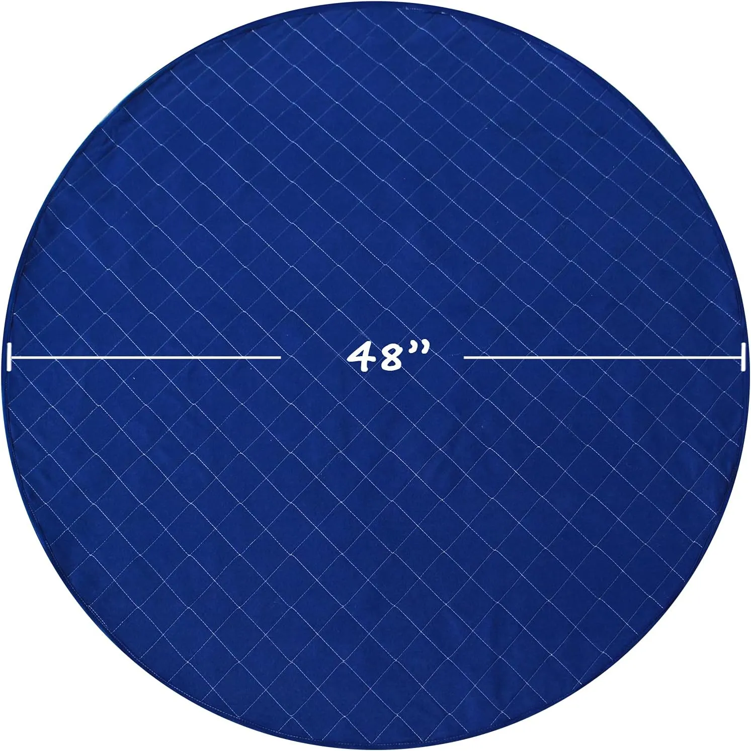 2 Pack Washable Pee Pads for Dogs, Reusable 48" Round Whelping Pads, Whelping Box for Dogs, Puppy Training Pads with Non-Slip Back for Playpen/Crate, Dog Housebreaking Absorption Pad, Navy