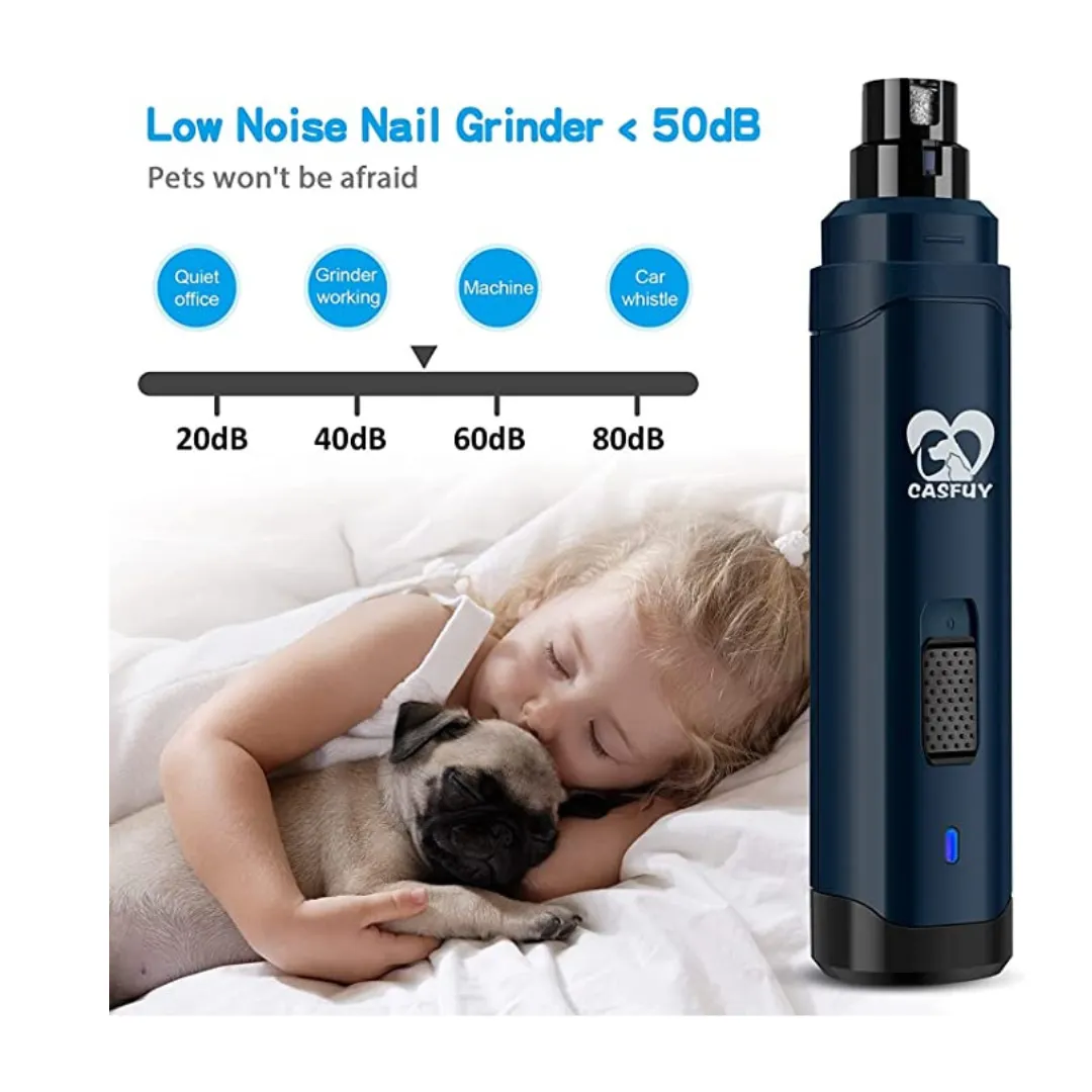 2-Speed Electric Rechargeable Pet Nail Trimmer Painless