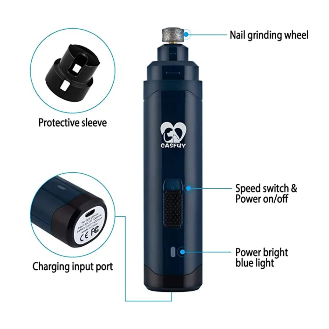 2-Speed Electric Rechargeable Pet Nail Trimmer Painless