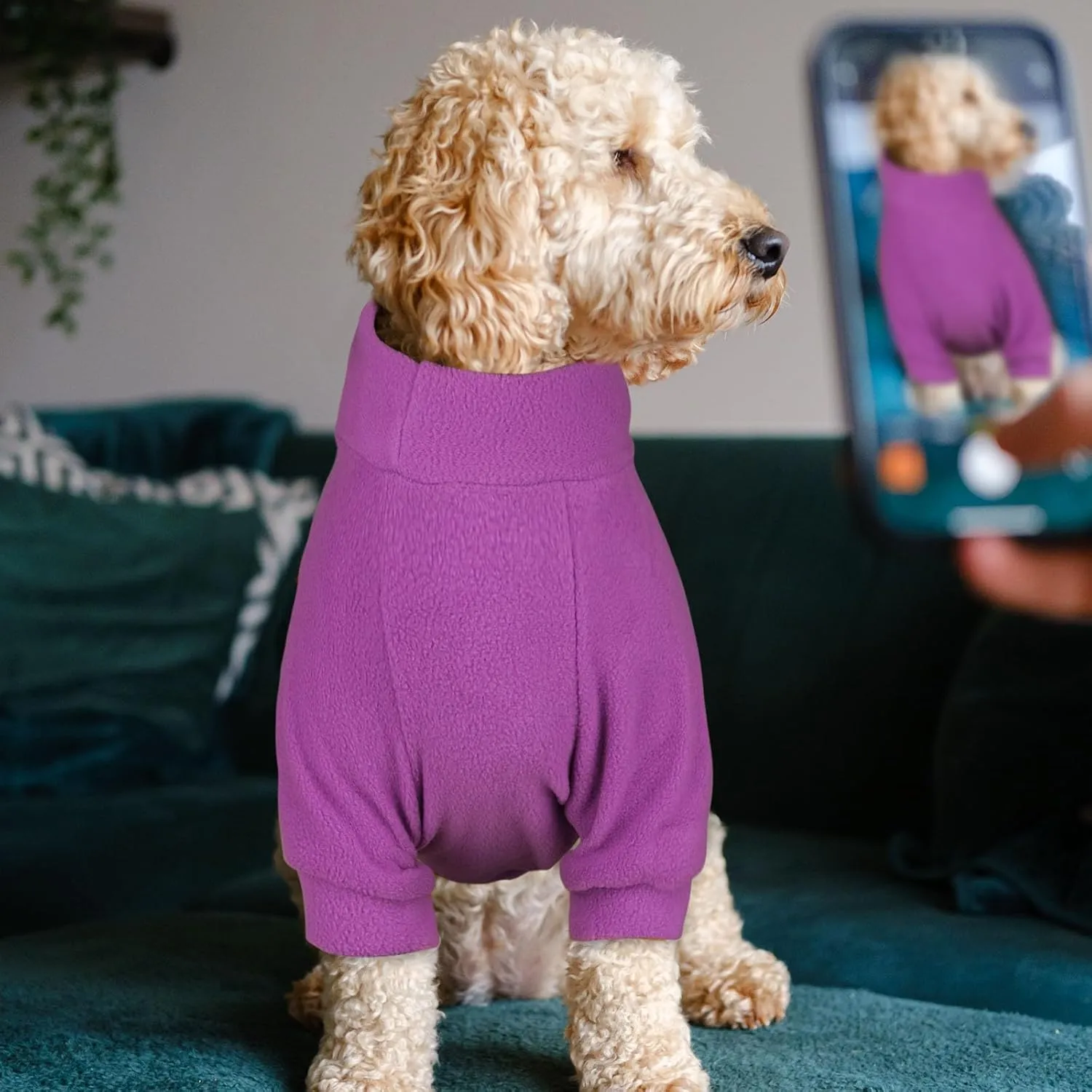 3 Pack Pet Sweaters for Small Dogs, Fleece Turtleneck Soft Warm Dog Sweatshirt Puppy Sweater Boy Girl (Pink Hotpink Purple,S)