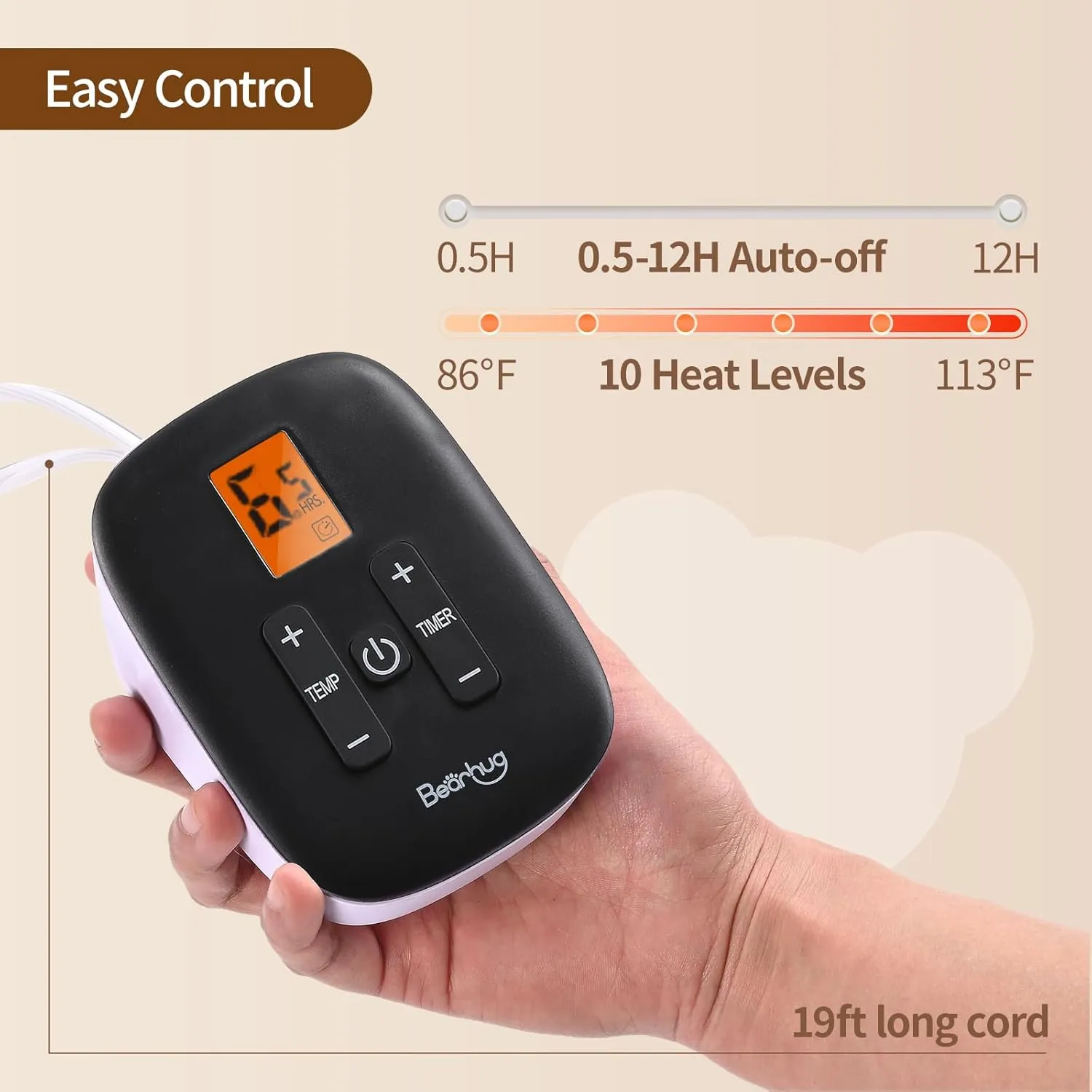 Bearhug Electric Blanket Full Size 77" x 84" Silky Velvet & Warm Sherpa Heated Blanket, 10 Heat Settings & 0.5-12 Hours Adjustable Timer, Fast Heating, Machine Washable
