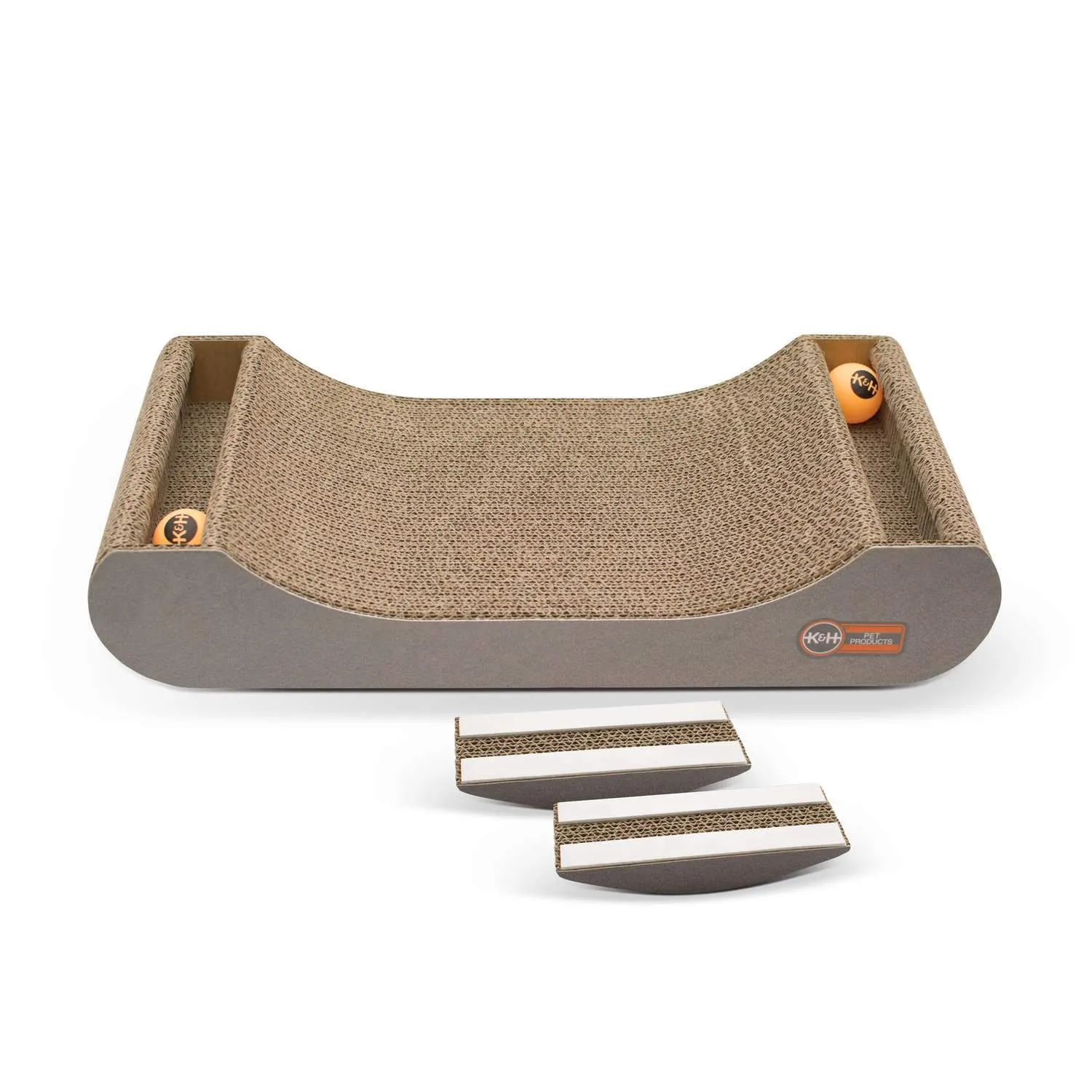 Cardboard Cat Scratcher Toy - Kitty Tippy Scratch N' Track Cardboard Toy - K&H Pet Products