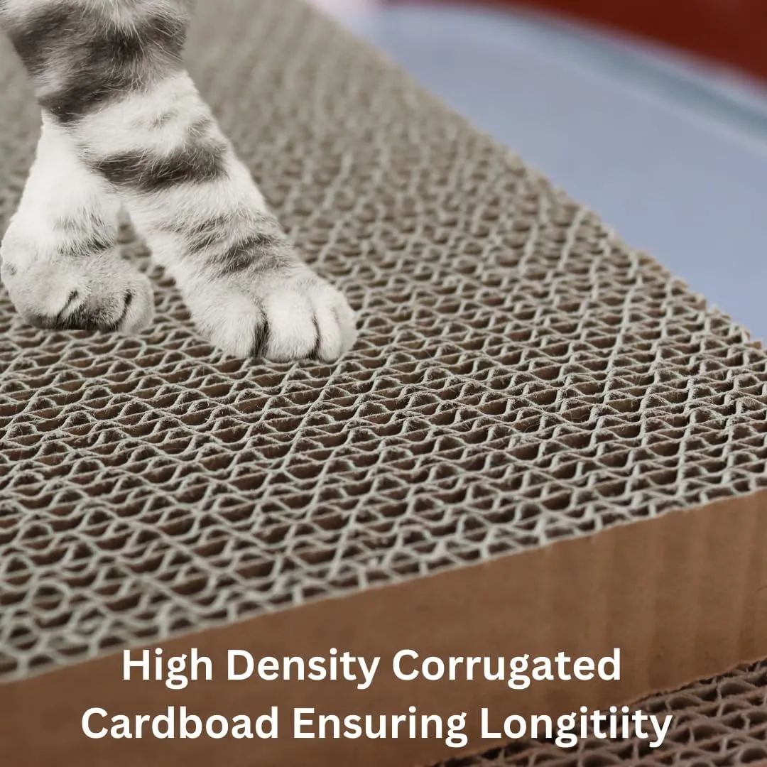 Cat Scratch Pad 5 in 1, Cardboard Cat Scratcher, Scratching Pads for Indoor Cats, Cat Scratching Post Reversible Cat Scratching Board (5 Pack)