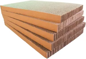 Cat Scratch Pad 5 in 1, Cardboard Cat Scratcher, Scratching Pads for Indoor Cats, Cat Scratching Post Reversible Cat Scratching Board (5 Pack)