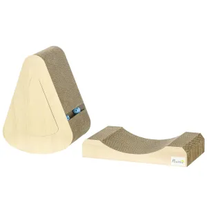 Cat Scratcher with Catnip, Toy Ball, 39Hcm - Sand Brown