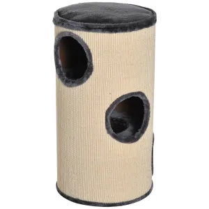 Cat Tree, Plush, Ф38x70H cm-Beige/Grey