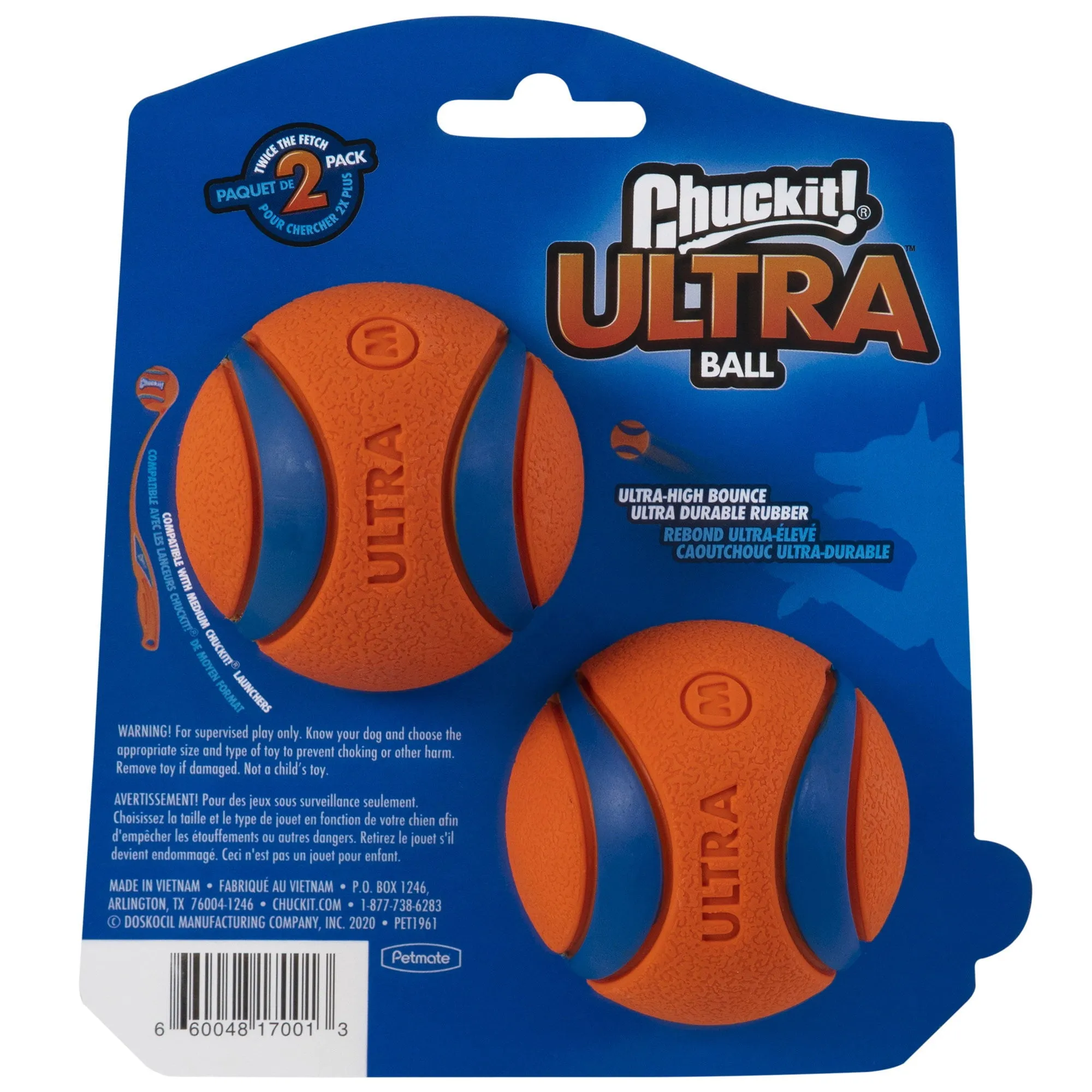 ChuckIt! Ultra Ball, Medium (2.5 Inch) 2 pack Great Dog Toy