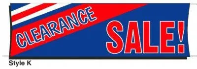 Clearance Sale Heavy Duty Fluorescent Banner Signs