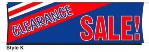 Clearance Sale Heavy Duty Fluorescent Banner Signs