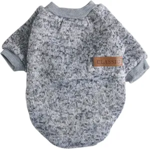 Dog Sweaters for Small/Medium/Large Dogs Stylish Cat Sweater Warm Pet Apparel for Spring/Fall/Winter(Grey, L)