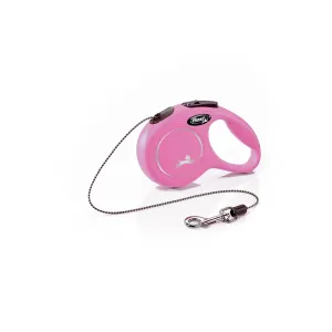 Flexi Classic Tape Rectractable Dog Leash - 26 Lbs - Pink - Extra Small - 10 Feet