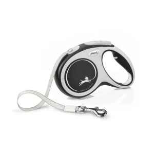 Flexi New Comfort Tape Rectractable Dog Leash - 110 Lbs - Gray - Large - 26 Feet