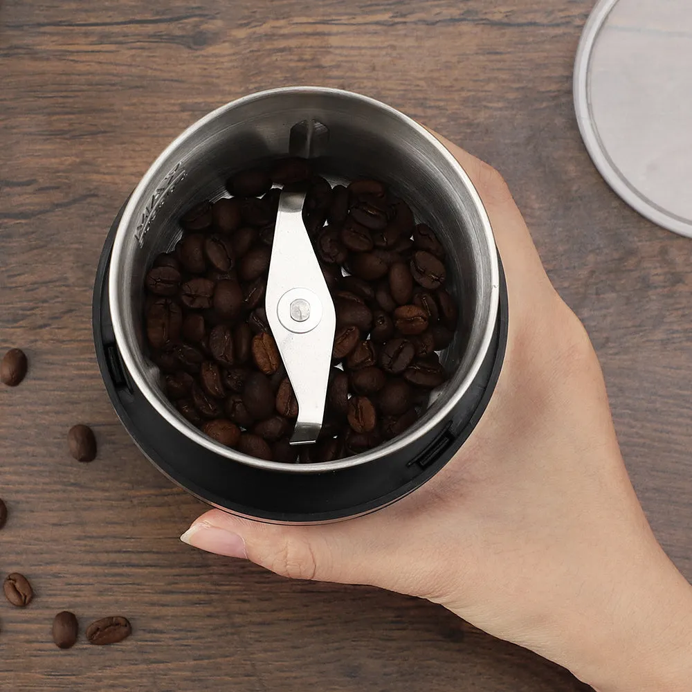 GrindMate Pro: Compact 220V Coffee & Grain Grinder