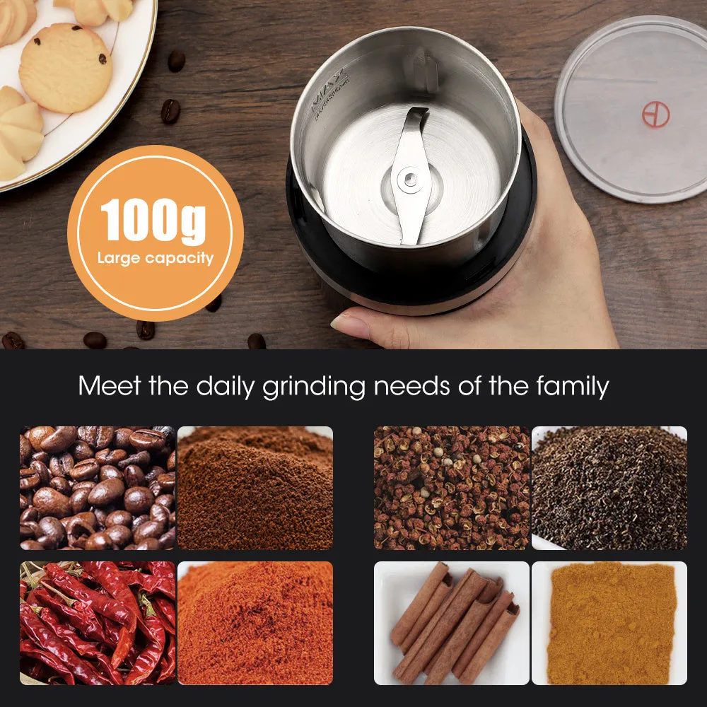 GrindMate Pro: Compact 220V Coffee & Grain Grinder