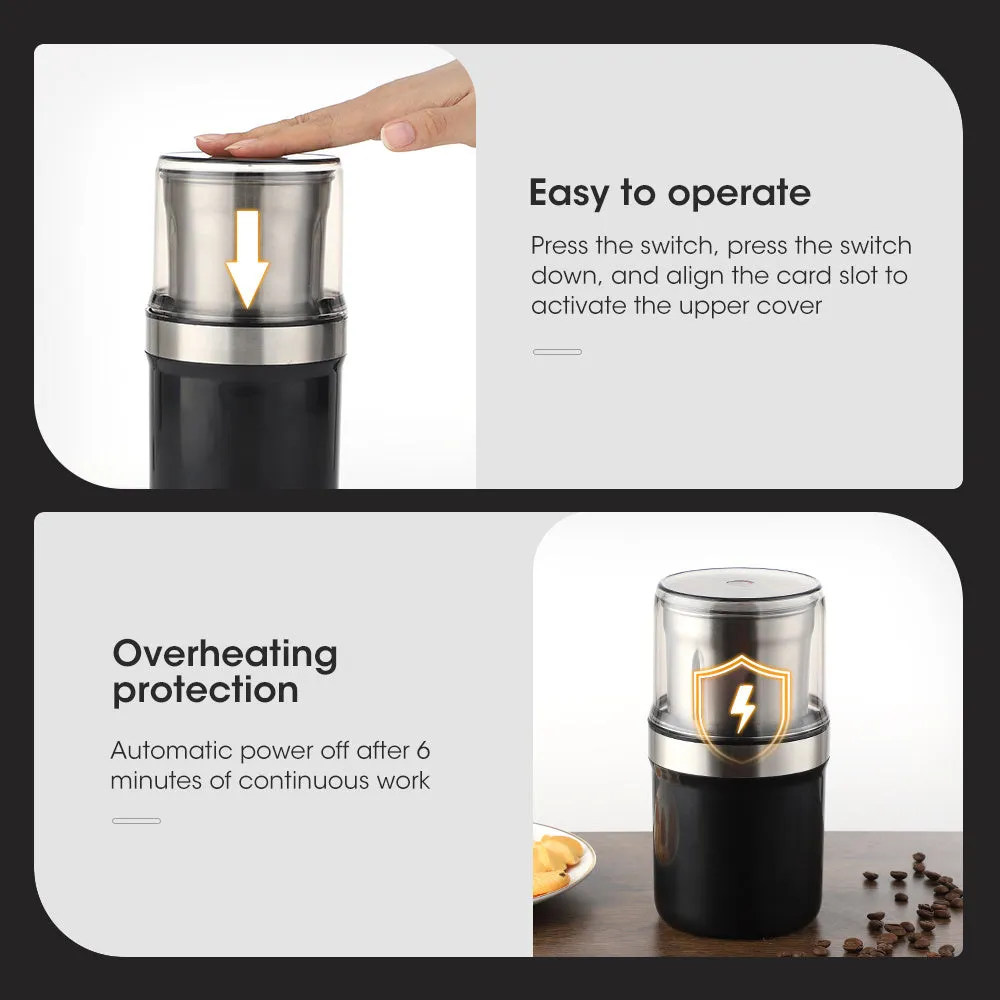 GrindMate Pro: Compact 220V Coffee & Grain Grinder
