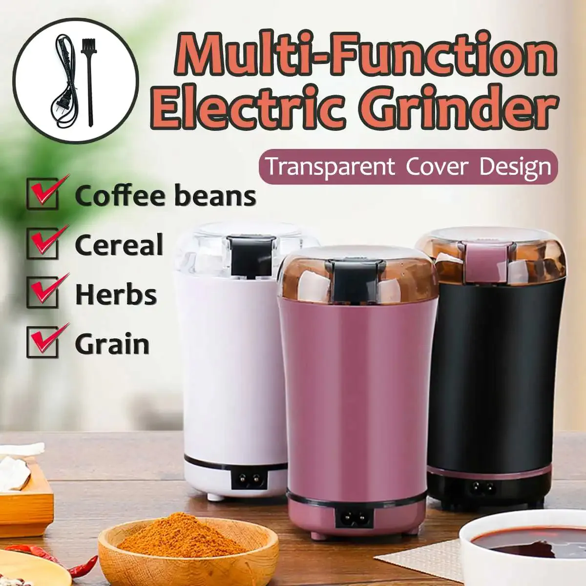 GrindPro Swift: Versatile Electric Grinder for Kitchen