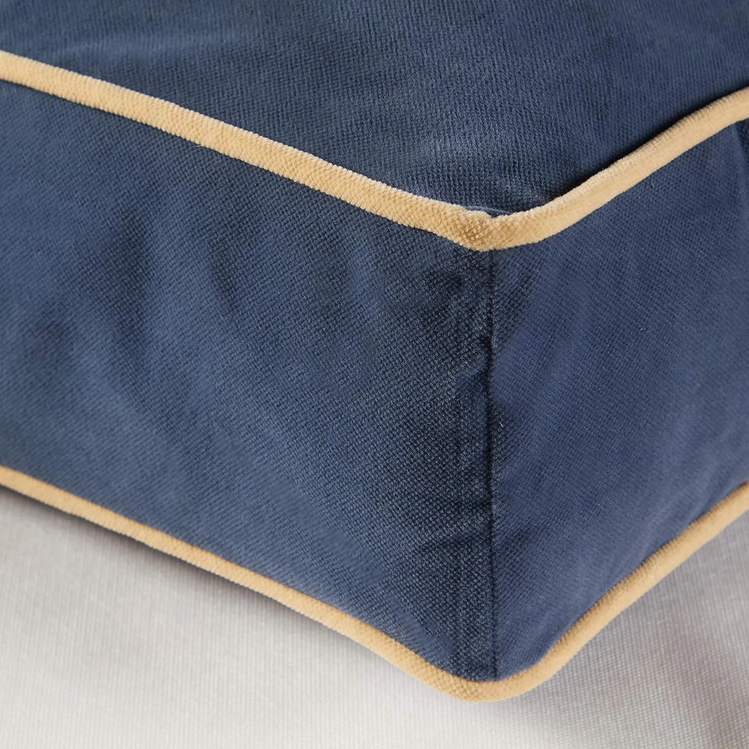 Happy Hounds Willow Rectangle Reversible Pillow Cat Bed, Denim