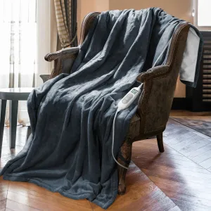 Heated Throw Blanket with 1-9 hrs Timer Auto-Off & 8 Heating Levels,Flannel Electric Blanket Throw ETL Certification,Machine Washable Full Body Warming Blankets