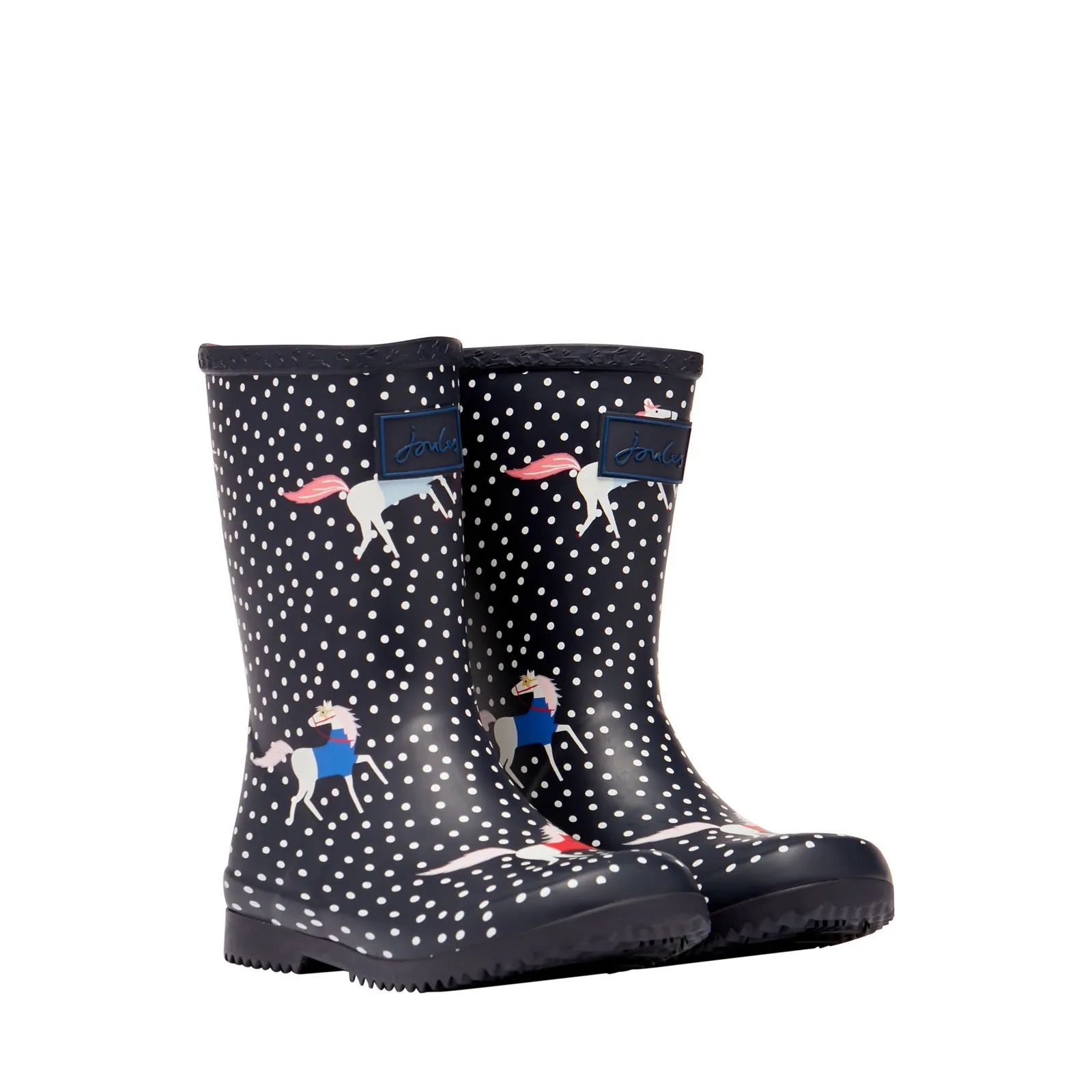 Joules Roll Up Spot Horse Wellingtons 214810