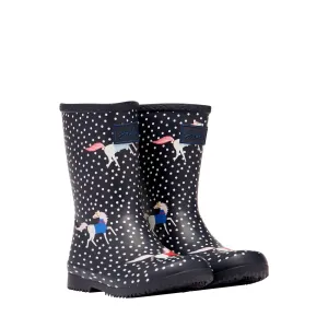 Joules Roll Up Spot Horse Wellingtons 214810