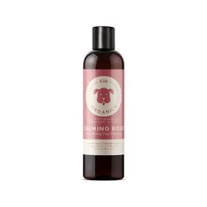 KIN   KIND Organic Skin and Coat Oatmeal Calming Cat and Dog Shampoo - Rose - 12 oz Bottle