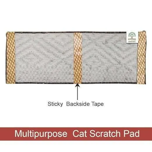 Mats Avenue Multi Use Cat Scratch Pad /Cat Scratch Post Attachable with Double Side Gum Tape (brown)