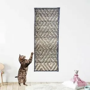 Mats Avenue Multi Use Cat Scratch Pad /Cat Scratch Post Attachable with Double Side Gum Tape (brown)