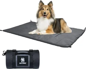 OneTigris Travel Dog Bed - Portable Waterproof Anti-Slip Dog Camping Outdoor Indoor Bed Mat Cushioned Plush Warm Puppy Mattresses