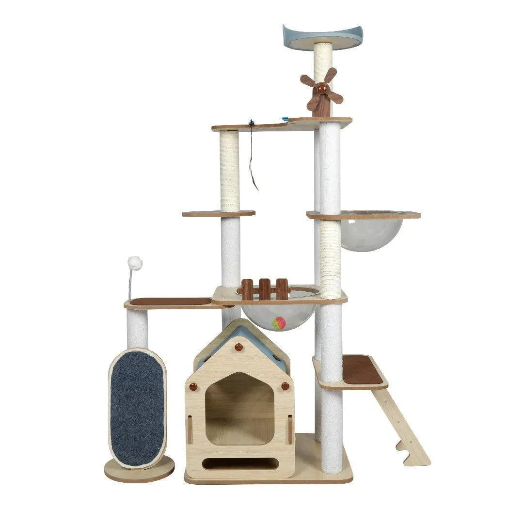 PaWz Cat Tree Tower with Wood House 168cm