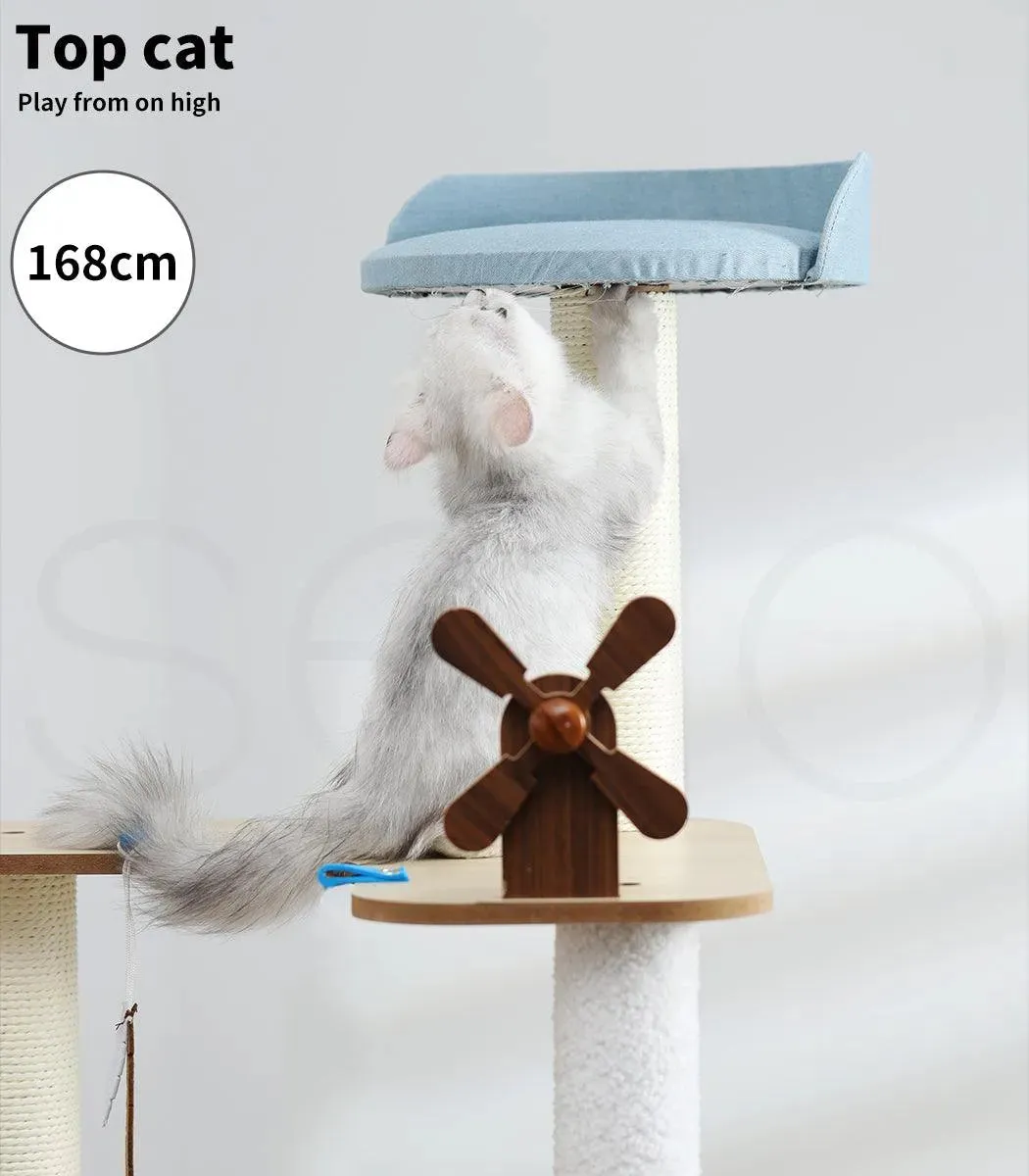 PaWz Cat Tree Tower with Wood House 168cm