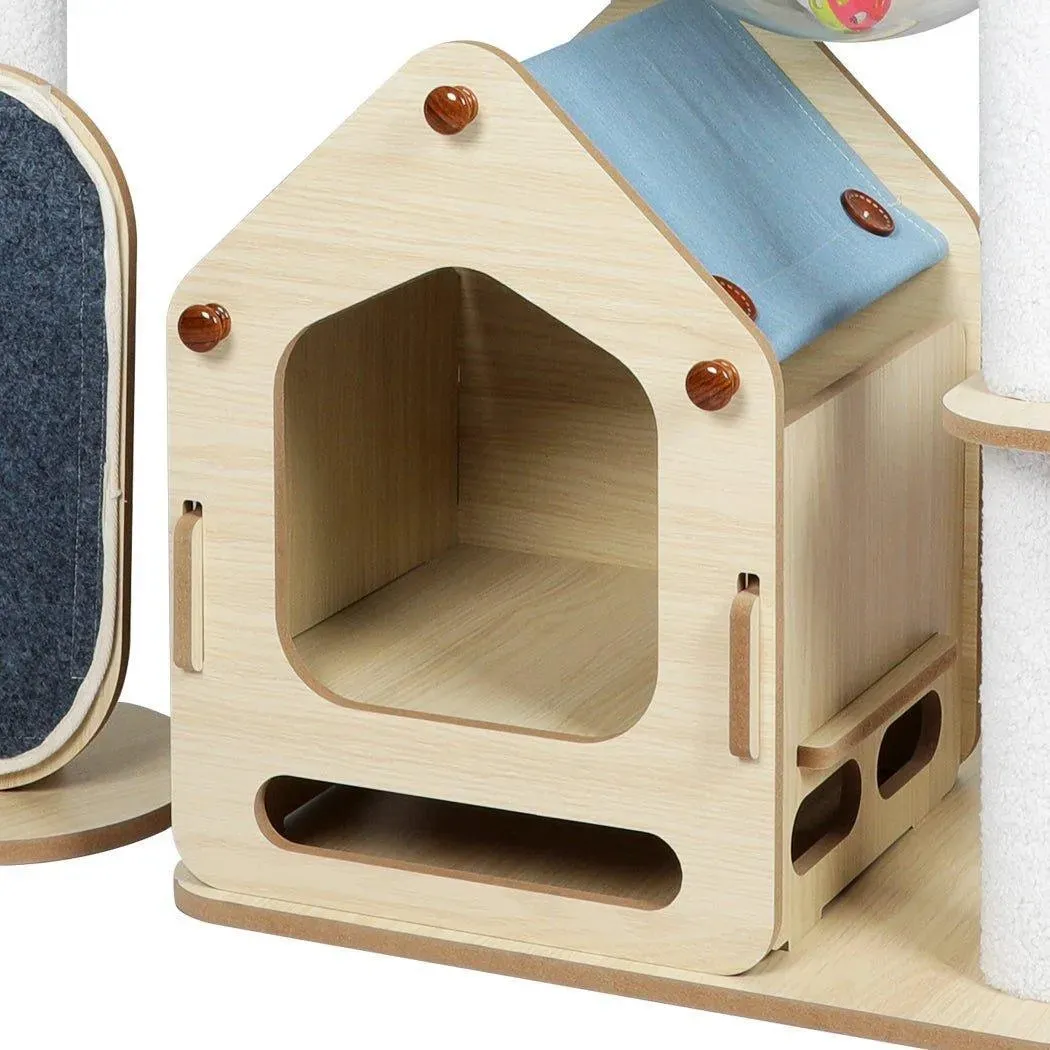 PaWz Cat Tree Tower with Wood House 168cm