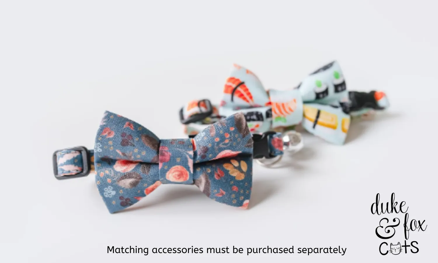 Personalized Cat Collar | Purple Floral Cat Collar | Duke & Fox®