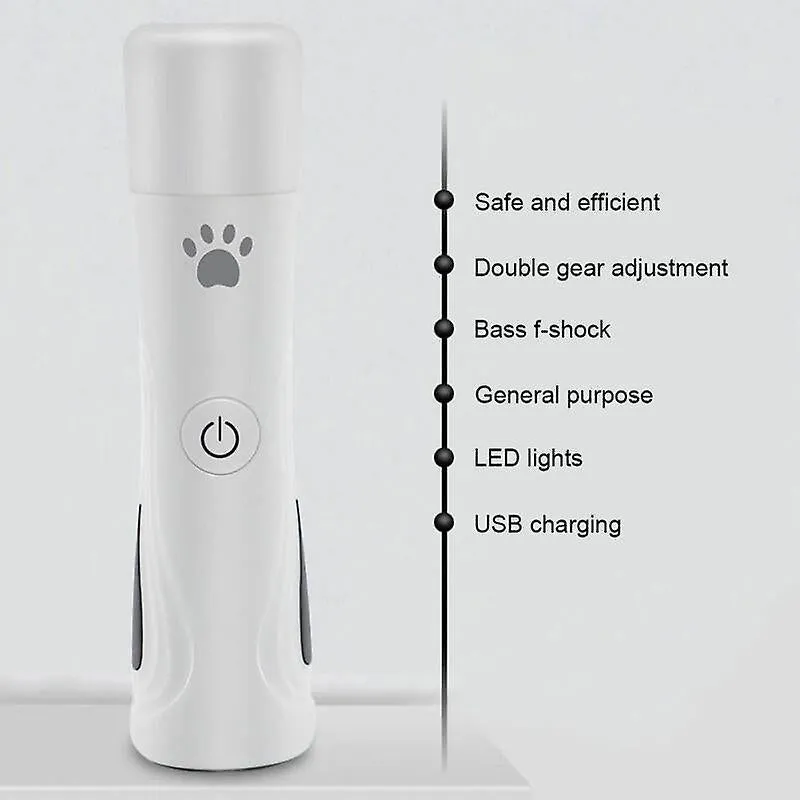 Pet nail tools led pet dog nail grinder and clippers 3-speed rechargeable electric pet nail trimmer