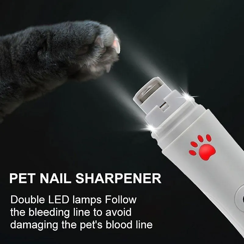 Pet nail tools led pet dog nail grinder and clippers 3-speed rechargeable electric pet nail trimmer