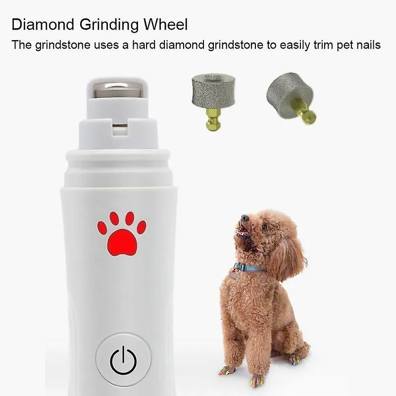 Pet nail tools led pet dog nail grinder and clippers 3-speed rechargeable electric pet nail trimmer