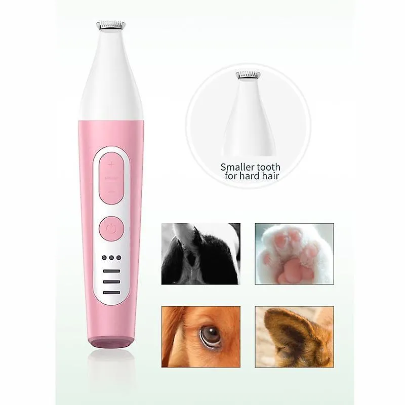Pet nail tools pet hair clipper nail grinder feet paw hair remover care for dogs cats trimmer machine pink