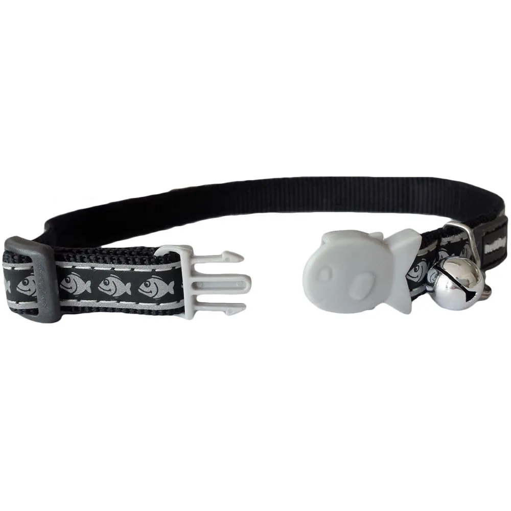 Red Dingo Reflective Fish Cat Collar