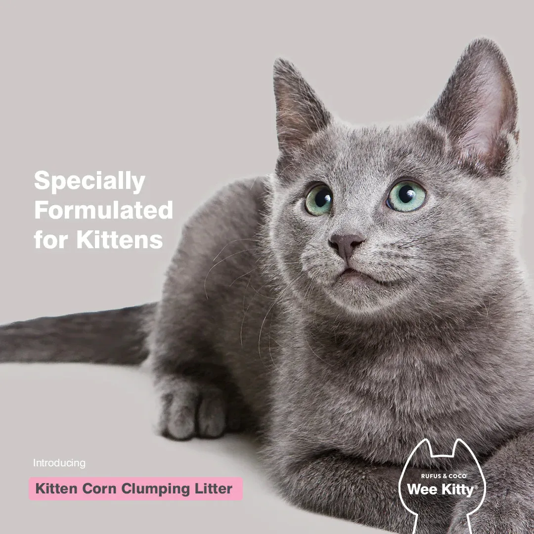 Rufus & Coco Wee Kitty Corn Clumping Kitten Cat Litter 4kg