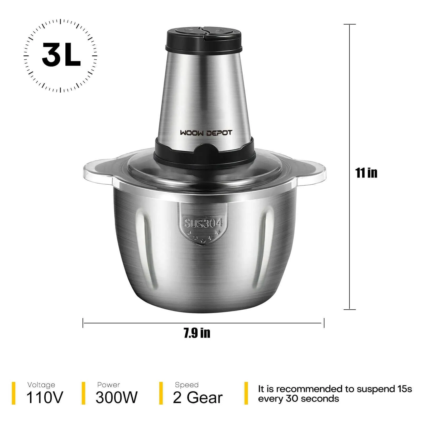 Stainless Steel Electric Meat Grinder Vegetable Cutter Maker