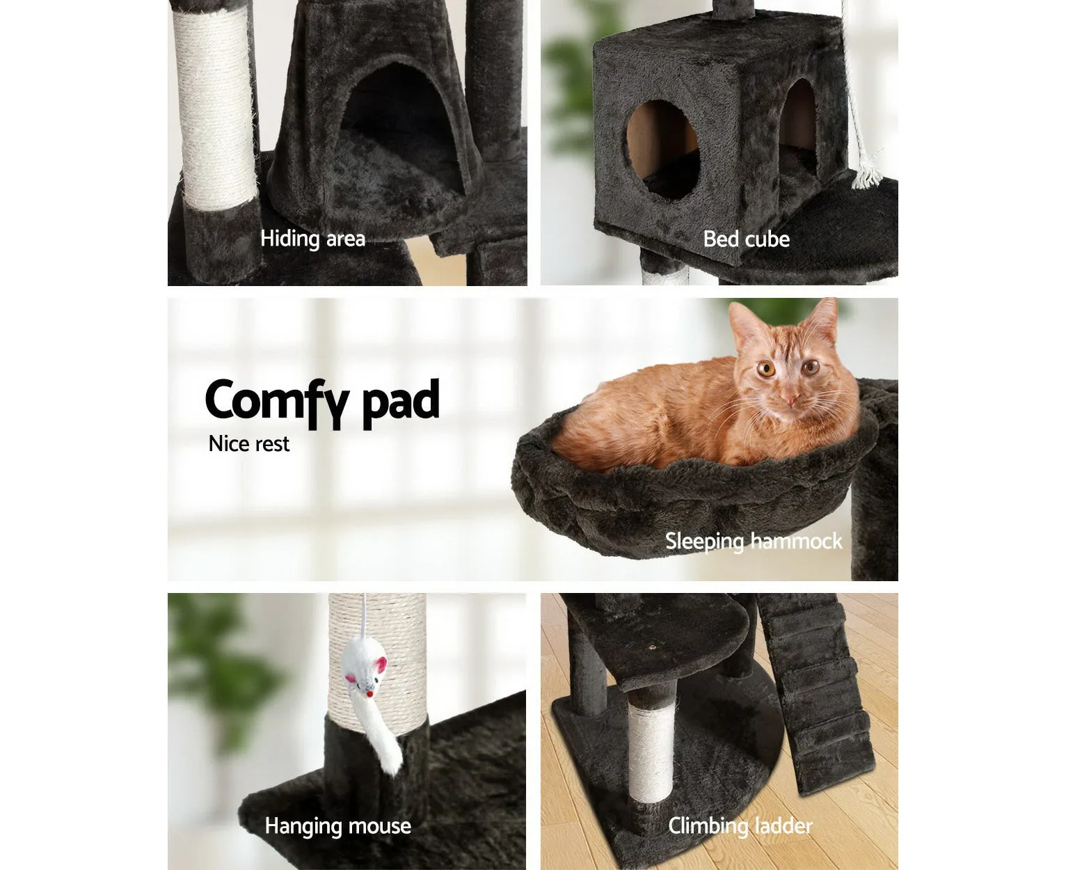 Tall Corner Cat Tower 193cm