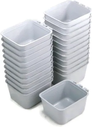 The ROP Shop | 20-Pack - Gray Cage Cups Hold 1 Pint / 16 fl oz to Hang Feed & Water for Pets