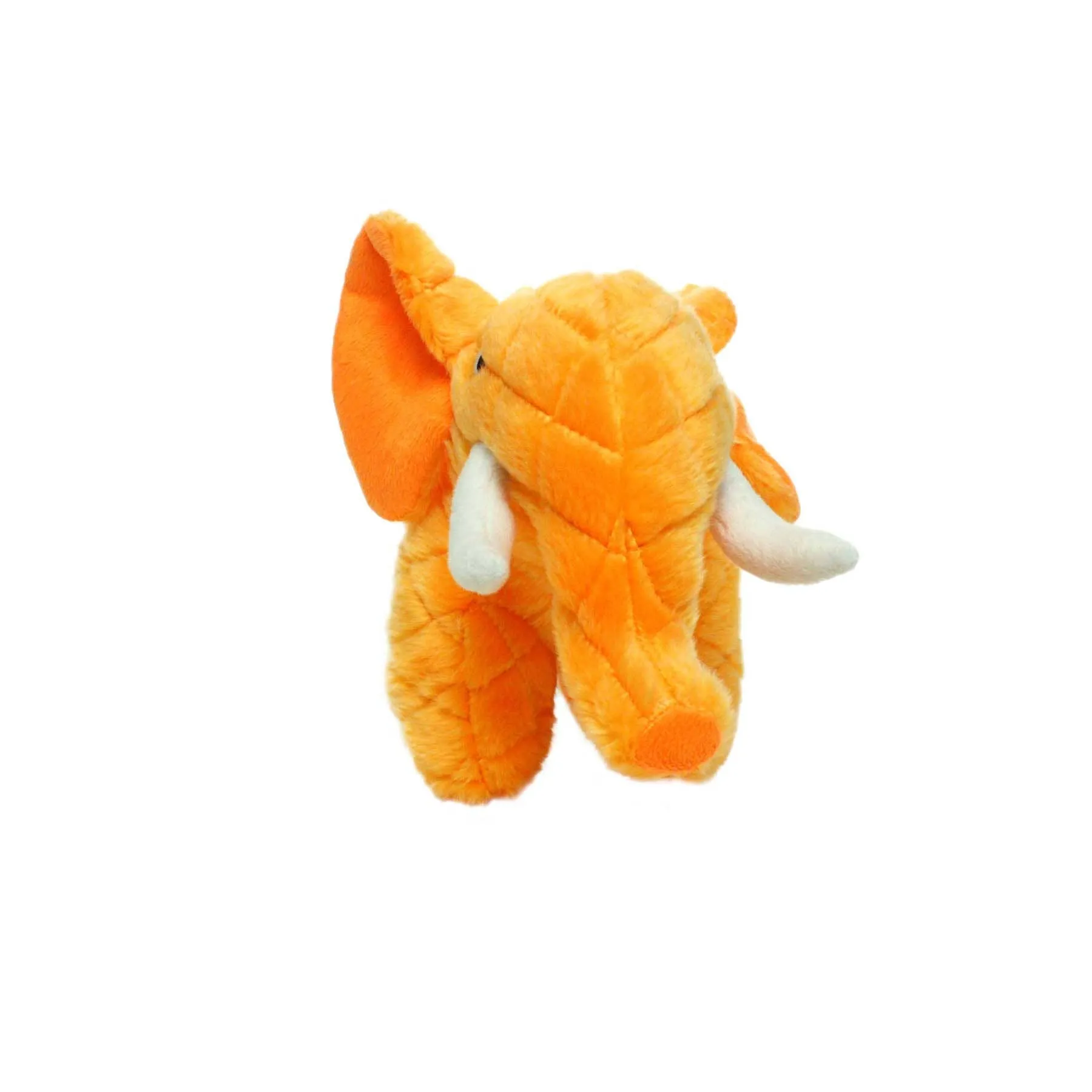 Tuffy Dog Toys - VIP Products - Mighty Safari Elephant - Orange, Plush, Squeaky Dog Toy