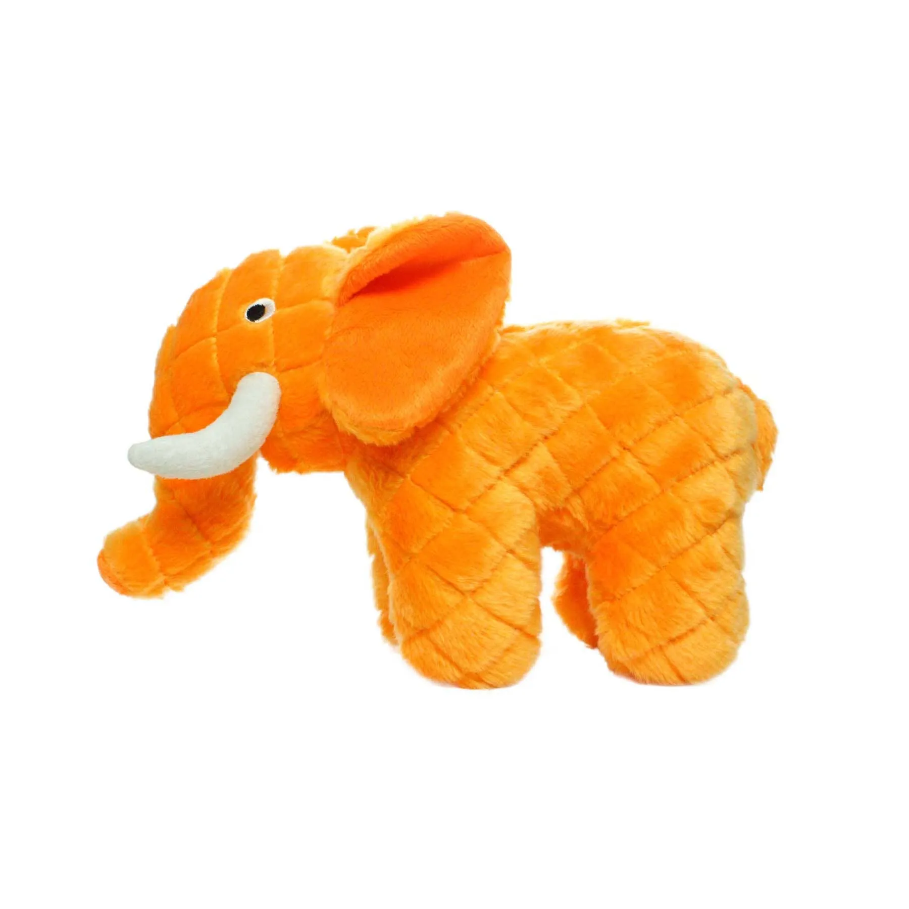Tuffy Dog Toys - VIP Products - Mighty Safari Elephant - Orange, Plush, Squeaky Dog Toy