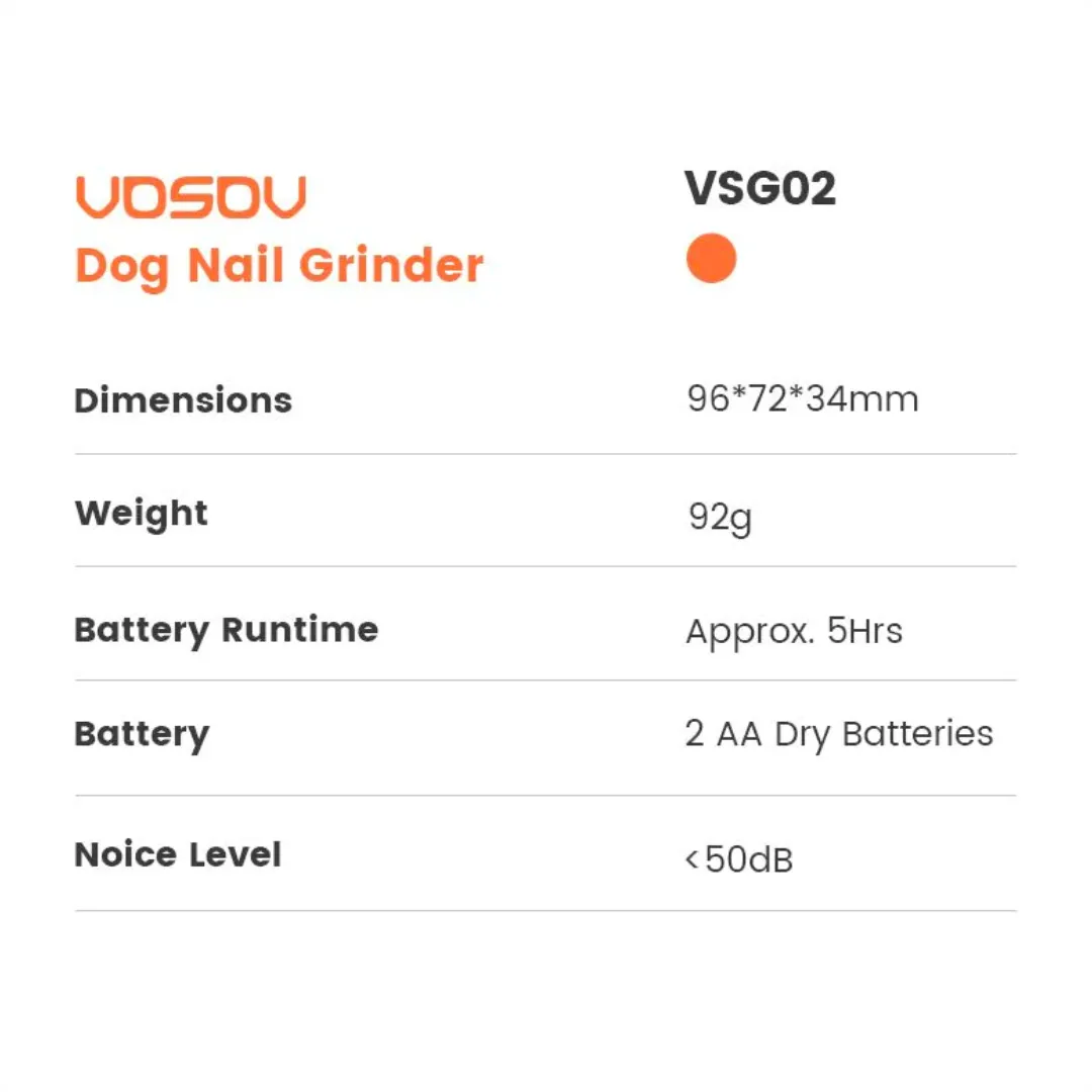 VOSOV 宠物磨甲器 电池款 petnailgrinder (Battery Operated)