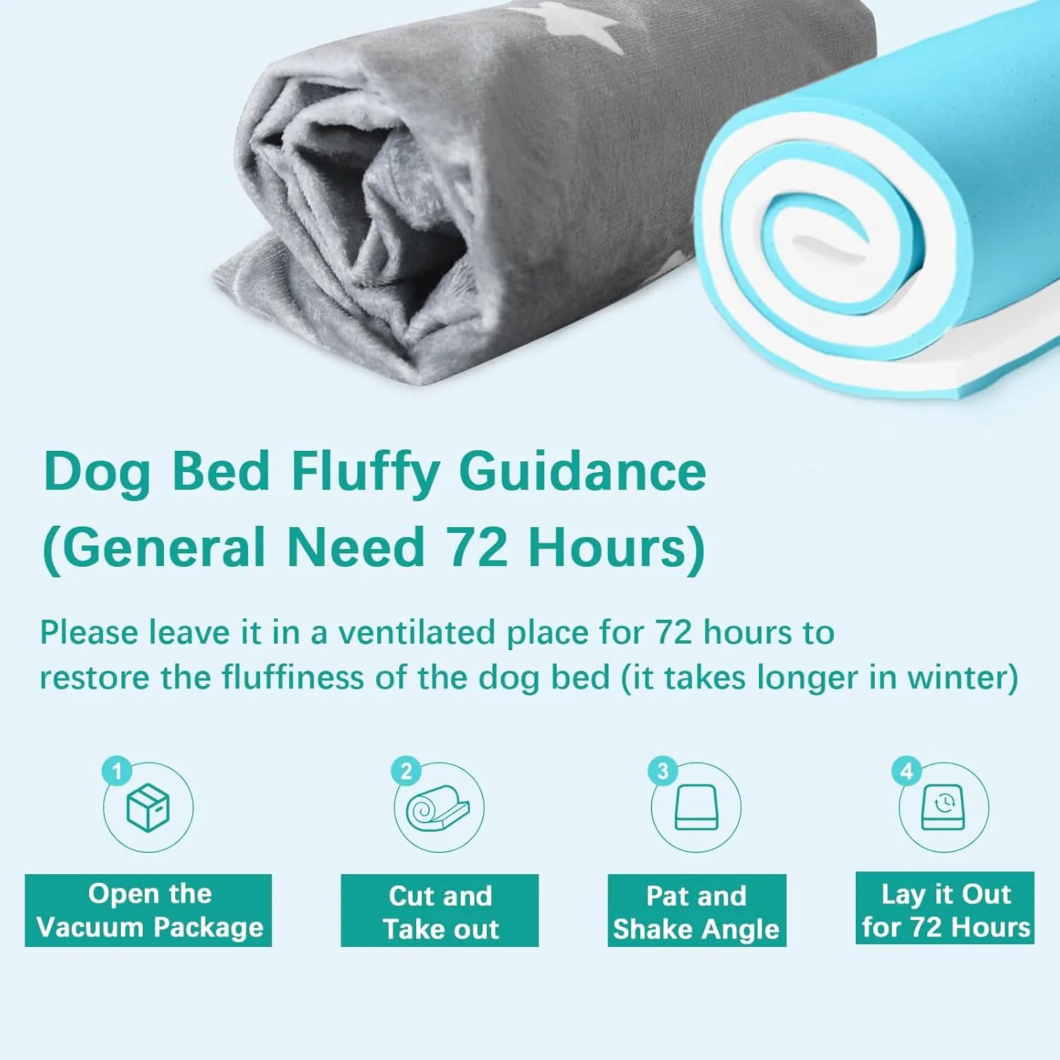 Waterproof Dog Bed for Large Dog, Memory Foam Orthopedic Dogs Beds & Furniture for Large Sized Dogs, Anti-Slip & Washable Puppy Mat for Sleeping, Plush Flannel Top Pet Beds, Grey