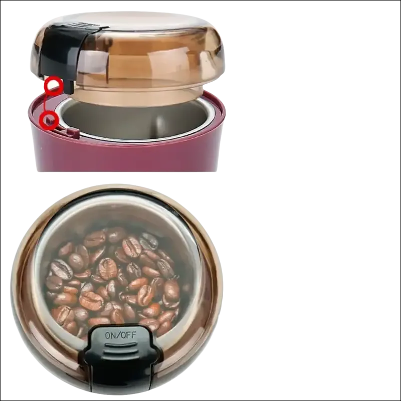 White Electric Coffee Grinder Freshly Ground Goodness