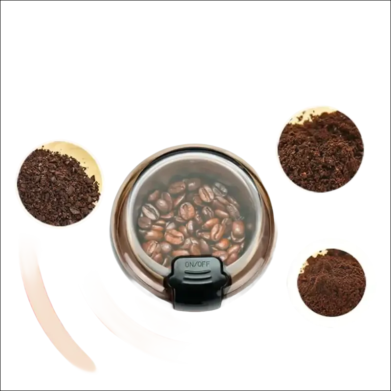 White Electric Coffee Grinder Freshly Ground Goodness