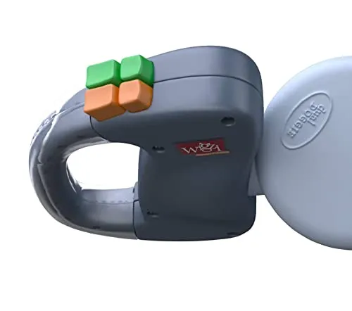 Wigzi Dual-Dog Walking Retractable Untangle Gel Grip Handle Dog Leash - Small/Medium - Up to 10 Feet