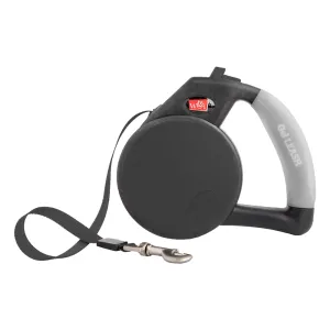 Wigzi Retractable Tape Gel Handle Leash Black